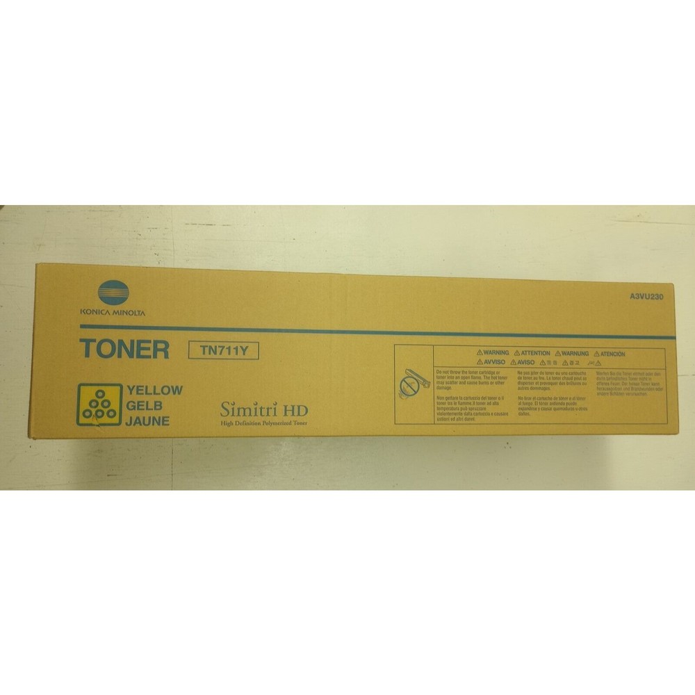 Konica Minolta TN711Y A3VU230 Yellow OEM Toner New